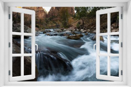 Fototapeta Naklejka Na Ścianę Okno 3D - Water Falls at Zion National Park, Utah USA