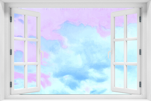 Fototapeta Naklejka Na Ścianę Okno 3D - Beatiful Sky with Clouds Artistic Background. Craft Painting Landscape