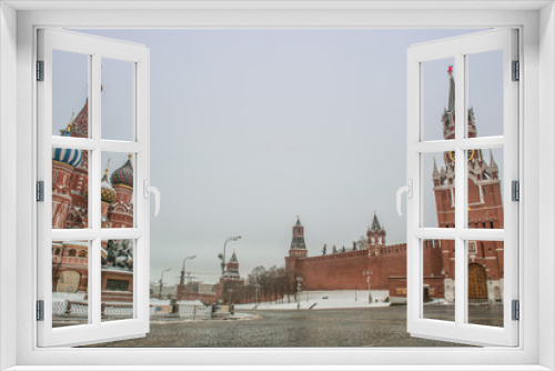 Moscow, Russia, Red square, view of St. Basil's Cathedral
