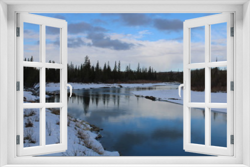 Fototapeta Naklejka Na Ścianę Okno 3D - Winter River