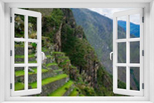 Fototapeta Naklejka Na Ścianę Okno 3D - The terraces or agricultural platforms of the Inca Empire, Machu Picchu Cusco