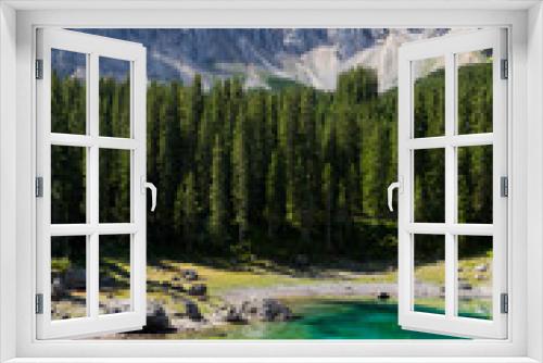 Fototapeta Naklejka Na Ścianę Okno 3D - Carezza lake