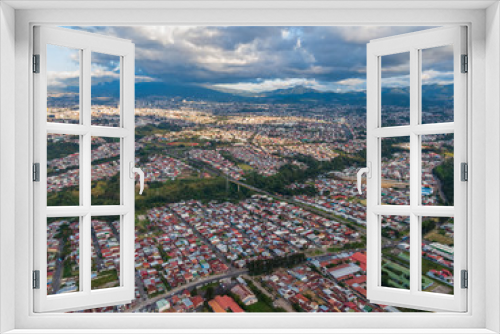 Fototapeta Naklejka Na Ścianę Okno 3D - Beautiful aerial view of San Jose City in Costa Rica 