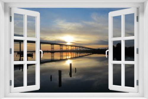 Fototapeta Naklejka Na Ścianę Okno 3D - Pungo Ferry Bridge