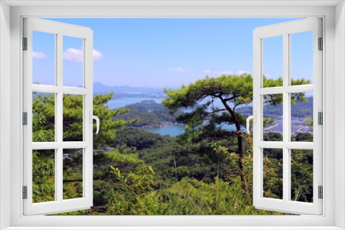 Fototapeta Naklejka Na Ścianę Okno 3D - 千巌山の眺望
