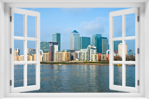 Fototapeta Naklejka Na Ścianę Okno 3D - Canary Wharf, London, UK