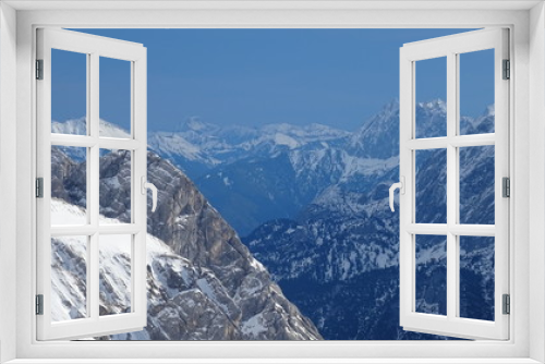 Fototapeta Naklejka Na Ścianę Okno 3D - Zugspitze im Winter