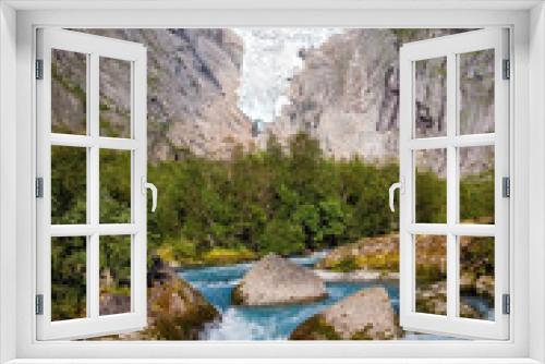 Fototapeta Naklejka Na Ścianę Okno 3D - Ghiacciaio Brigsdalsbreen - Norvegia