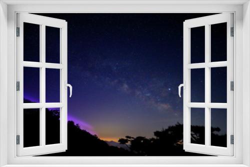 Fototapeta Naklejka Na Ścianę Okno 3D - 은하수가 보이는 밤 하늘의 아름다운 풍경