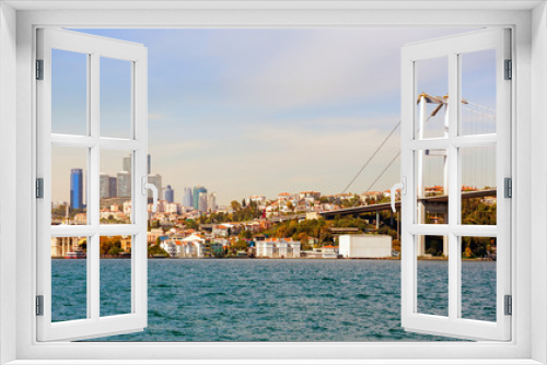 Fototapeta Naklejka Na Ścianę Okno 3D - A beautiful view of the modern district of Istanbul
