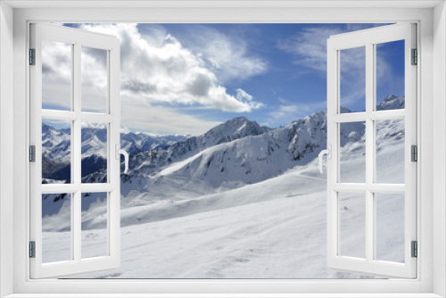 Fototapeta Naklejka Na Ścianę Okno 3D - montagne hiver
