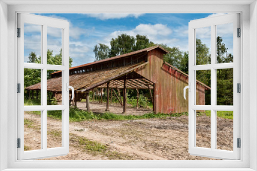 Fototapeta Naklejka Na Ścianę Okno 3D - Old Brickyard Barn