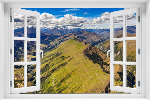 Fototapeta Naklejka Na Ścianę Okno 3D - New Zealand, South Island. Otago region. The Point and Moonlight Creek (on the left)