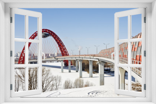 Fototapeta Naklejka Na Ścianę Okno 3D - Cable-stayed bridge