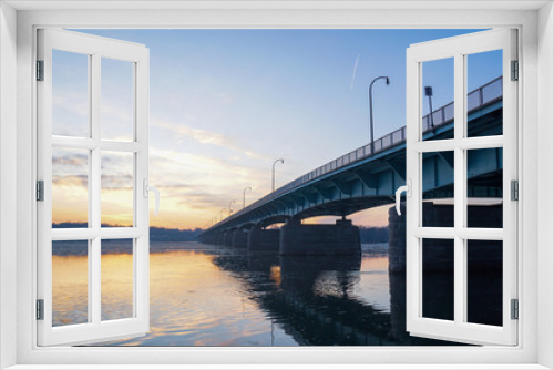 Fototapeta Naklejka Na Ścianę Okno 3D - Bridge over a river