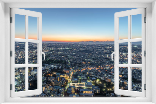 Fototapeta Naklejka Na Ścianę Okno 3D - 神奈川県横浜市みなとみらいから見た横浜の夕景