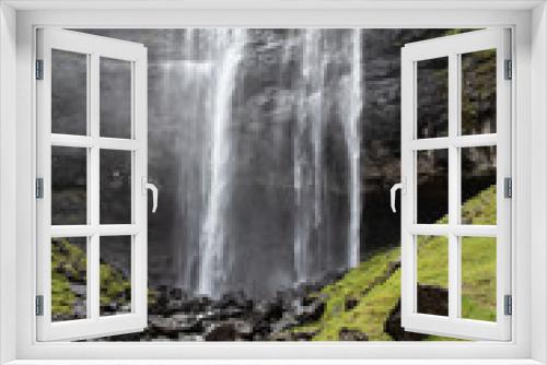Fototapeta Naklejka Na Ścianę Okno 3D - Fossa Waterfall Faroe Islands