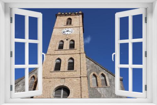 Fototapeta Naklejka Na Ścianę Okno 3D - old church tower