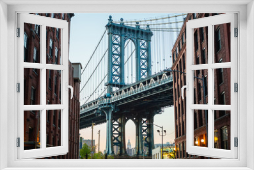 Fototapeta Naklejka Na Ścianę Okno 3D - brooklyn bridge in new york