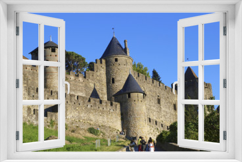 Fototapeta Naklejka Na Ścianę Okno 3D - Mittelalterliche Festungsstadt Carcassonne, Frankreich, Languedo