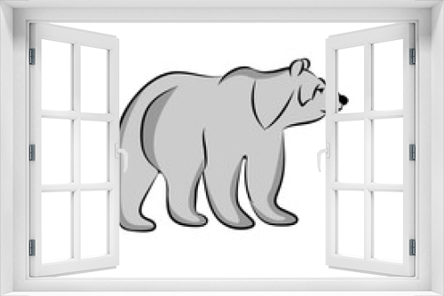 Fototapeta Naklejka Na Ścianę Okno 3D - Bear icon. Vector concept illustration for design.