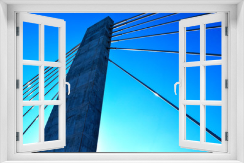 Fototapeta Naklejka Na Ścianę Okno 3D - Bridge in Blue