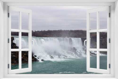 Fototapeta Naklejka Na Ścianę Okno 3D - American Falls on a winter day