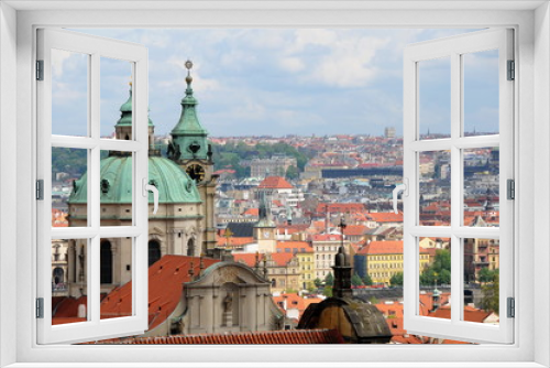 Fototapeta Naklejka Na Ścianę Okno 3D - Prague, City view