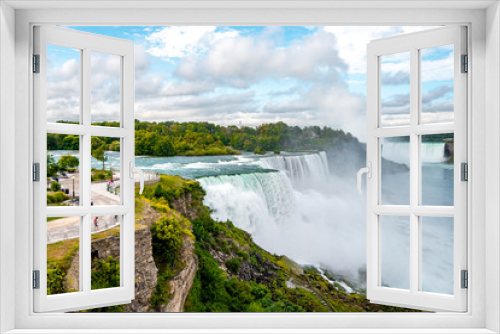 Fototapeta Naklejka Na Ścianę Okno 3D - Niagara Falls on America side in the morning with clear sky , Buffalo , United States of America