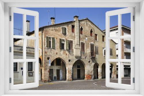 Fototapeta Naklejka Na Ścianę Okno 3D - View of old Treviso. Veneto region. Italy