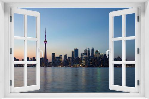 Fototapeta Naklejka Na Ścianę Okno 3D - Skyline of Toronto with the iconic CN Tower, Ontario, Canada