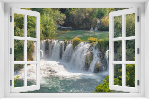 Fototapeta Naklejka Na Ścianę Okno 3D - wodospady Krka 