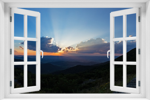 Fototapeta Naklejka Na Ścianę Okno 3D - Sunset at Shenandoah National Park, Virginia
