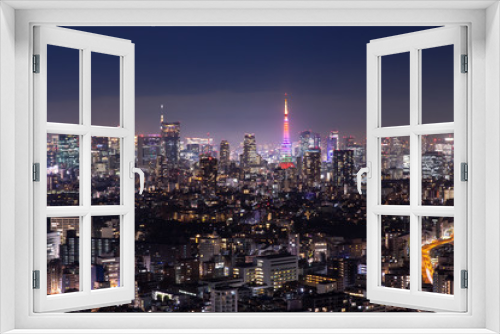 Fototapeta Naklejka Na Ścianę Okno 3D - 美しい東京の夜景