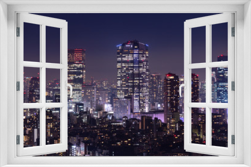 Fototapeta Naklejka Na Ścianę Okno 3D - 美しい東京の夜景