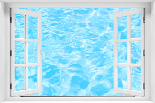 Fototapeta Naklejka Na Ścianę Okno 3D - The beautiful and bright blue Ripple in swimming pool.