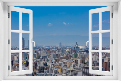 Fototapeta Naklejka Na Ścianę Okno 3D - 大阪の町並み