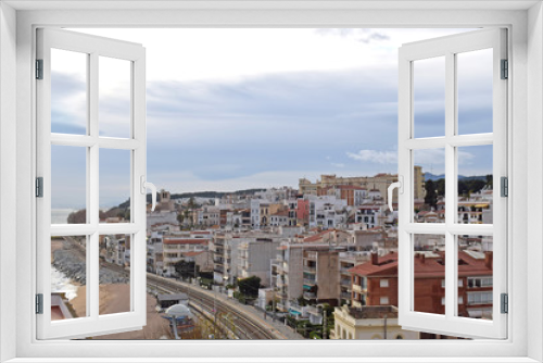 Fototapeta Naklejka Na Ścianę Okno 3D - Paisaje playas de San Pol de Mar Barcelona España