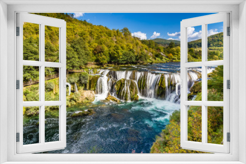 Fototapeta Naklejka Na Ścianę Okno 3D - Strbacki Buk Waterfall - Croatia And Bosnia Border