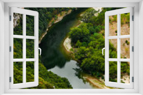 Fototapeta Naklejka Na Ścianę Okno 3D - View over the ardeche river in the provence in France