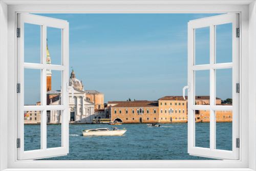 View of Lido di Venezia opposite Piazza San Macro in the afternoon before Autumn season in Venice , Italy