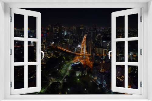 Fototapeta Naklejka Na Ścianę Okno 3D - 【東京の夜景】東京タワーから見た風景