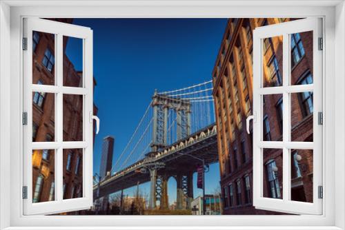 Fototapeta Naklejka Na Ścianę Okno 3D - New York City Manhattan Bridge