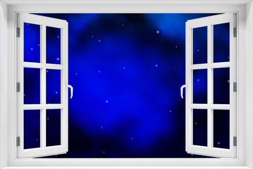 Fototapeta Naklejka Na Ścianę Okno 3D - Dark Blue, Green vector background with small and big stars. Shining colorful illustration with small and big stars. Design for your business promotion.