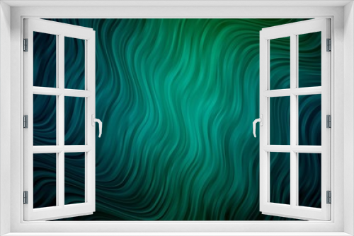 Fototapeta Naklejka Na Ścianę Okno 3D - Light Blue, Green vector texture with curves. Illustration in abstract style with gradient curved.  Pattern for ads, commercials.