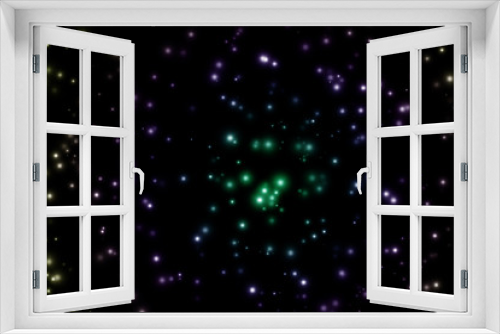 Fototapeta Naklejka Na Ścianę Okno 3D - Fondo negro con estrellas y galaxias. 