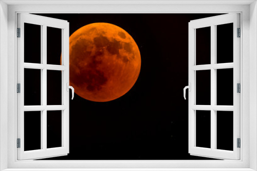 Fototapeta Naklejka Na Ścianę Okno 3D - Jerusalem Red Moon JERUSALEM, ISR - July 27 2018: Lunar eclipse Red moon. bloody moon