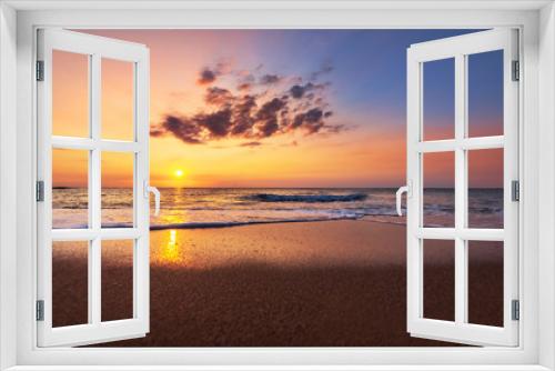 Fototapeta Naklejka Na Ścianę Okno 3D - Early morning, sunrise over sea. Magic sunrise over sea!