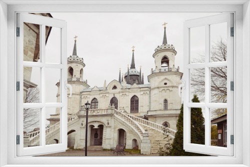 Old russian neogotic church