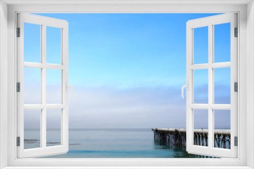 Fototapeta Naklejka Na Ścianę Okno 3D - The fishing pier seen butiful blue sky